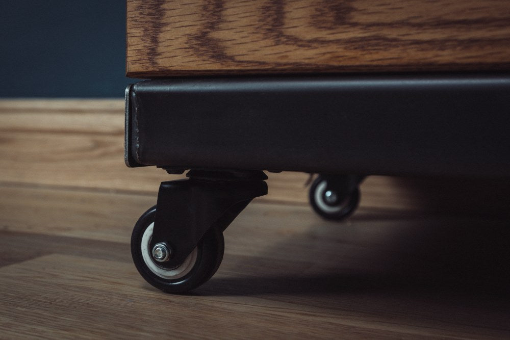 custom desk with filing cabinet