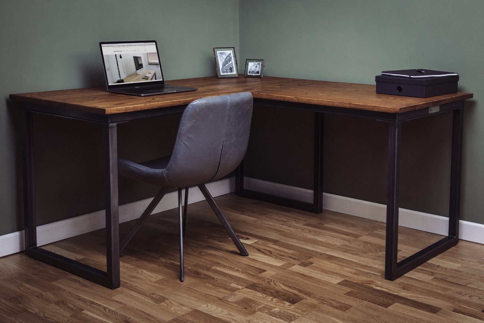 industrial corner desk maker